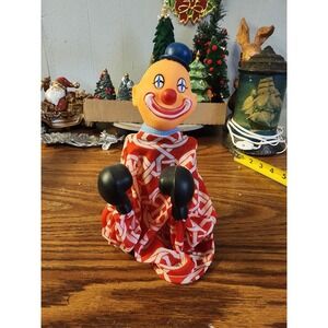 Vintage Rojus Boxing Circus Clown Bobble Head Punching Hand Puppet - Works, Rare